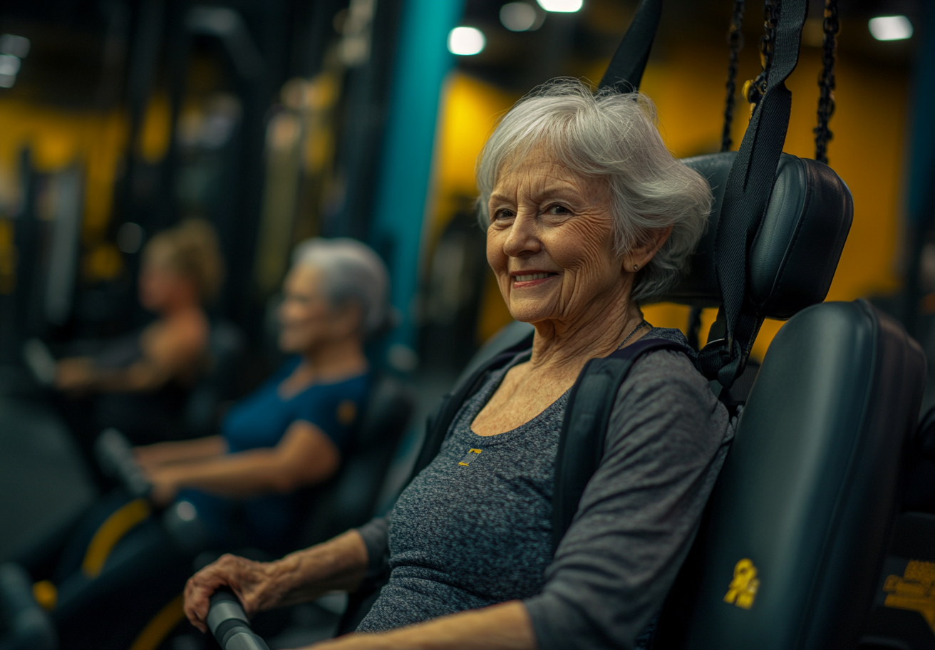 Активні літні люди займаються фітнесом